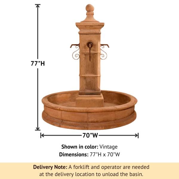 Aquitaine Pond Fountain with product details.