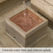 Austin Fountain with Square Splash Guard Splash Riser.