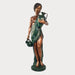Bronze Antonia with Jars Fountain Sculpture against gray background