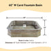 Carre Fountain Basin with dimension details