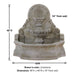 Chateau Wall Fountain against white background with product details.