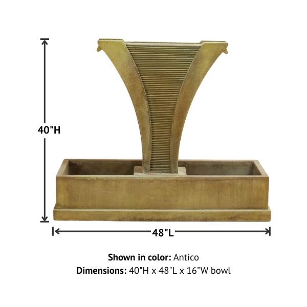 Diesse Fountain with Side Spillways with product details.