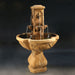 Fleur De Lis Fountain running against black background