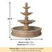 Garda Three Tier Pond Fountain against white background with product details.