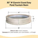 Giannini Grand Easy Pond Fountain Basin with dimension details