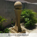 I Fountain with Ball in ancient color in the backyard.