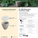 Complete overview of the Bibendum Fountain, Large with dimensions, weights, pump kit parts, tools, and general info.
