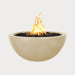 Luna Fire Bowl Vanilla against gray background