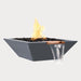 Maya GFRC Fire and Water in gray color against gray background