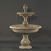 Old Toscano Fountain running against gray background