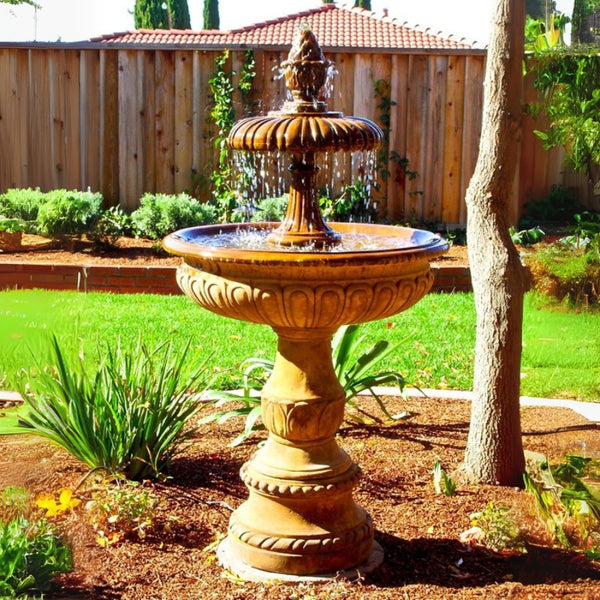Piazza Nuova Fountain in action in the backyard.