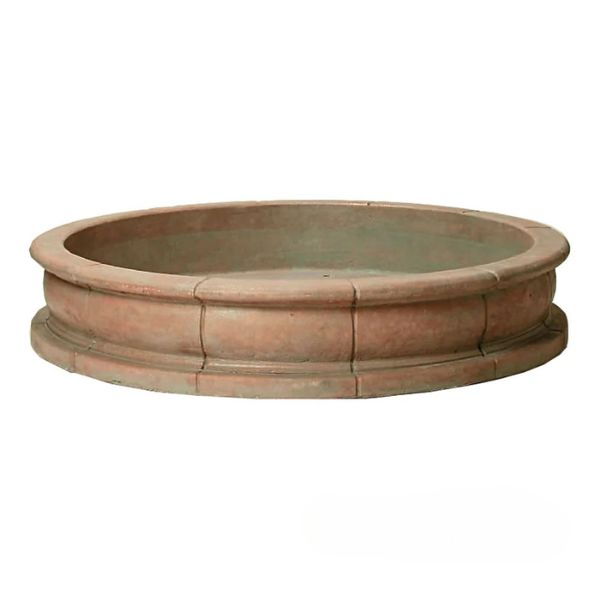 Provence One Piece Fountain Basin against white backdrop