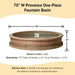 Provence One Piece Fountain Basin, Extra Large against white backdrop 
