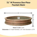 Provence One Piece Fountain Basin, Small against white backdrop 