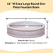 Round One Piece Fountain Basin, Extra Large against white backdrop