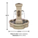 San Pietro Pond Fountain with product details.