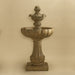 Serafina Two Tier Fountain against brown background.