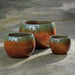 Serres Planter - Falling Green Sierra - S/3 on concrete in the backyard