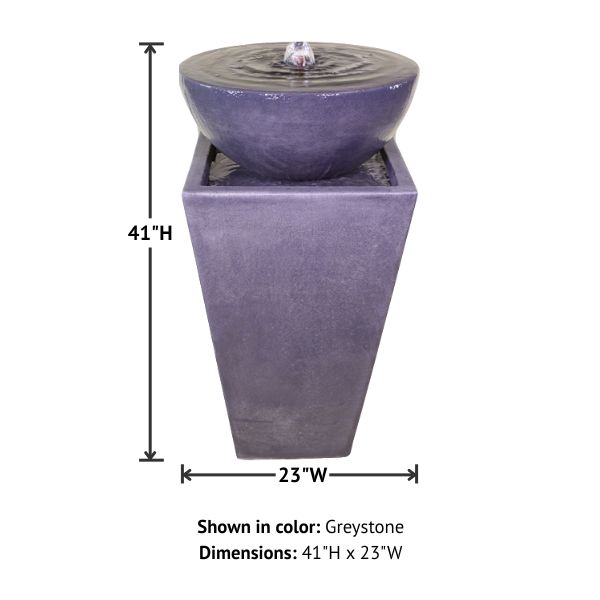 Tapered Zen Fountain with product details.
