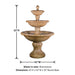 Verona Three Tier Fountain with product details.