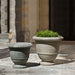 Small Relais Urn Planter filled with plants in the backyard